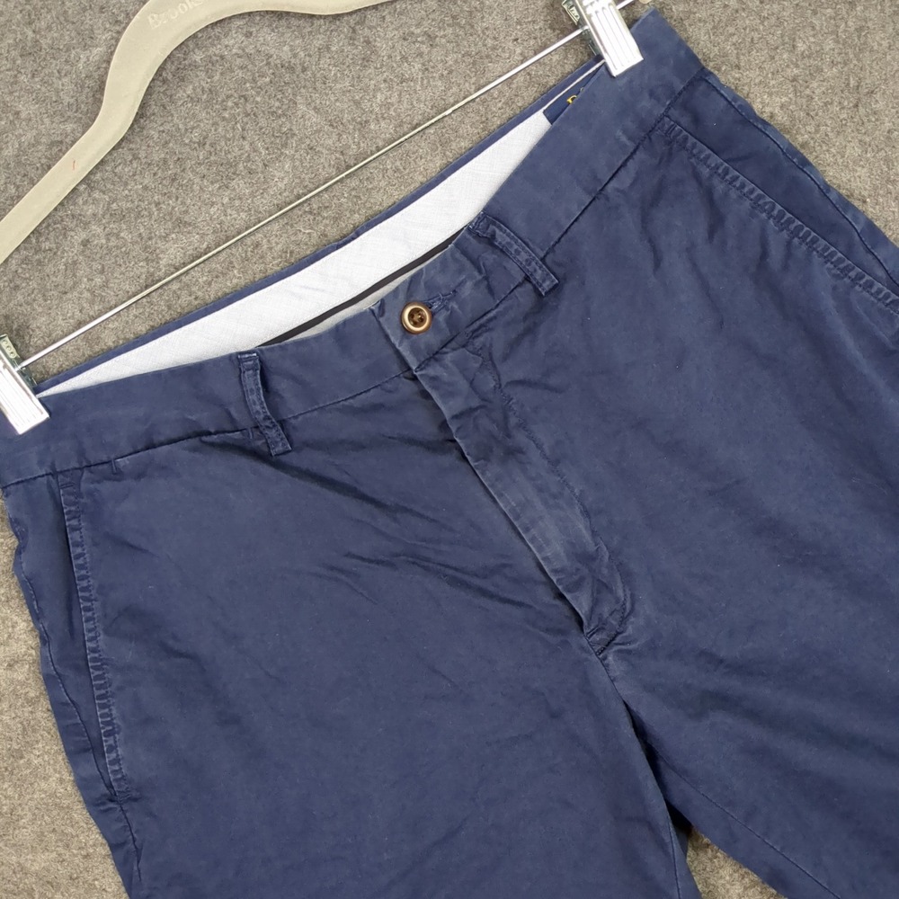 Ralph Lauren Mens Classic Fit Chino Shorts Navy Blue Cotton Size 32‎ Solid